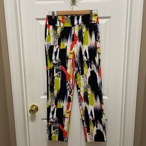 Krazy Larry Multicolor Abstract Pants Size 4